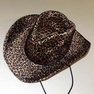 Cheetah Print Velvet Cowboy Hat